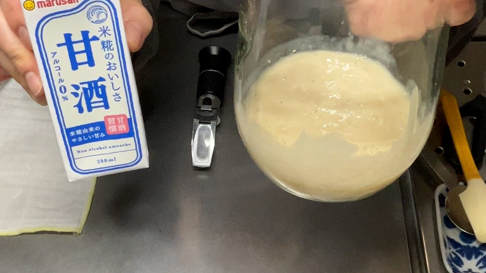 【米麹】手作りと市販の米麹甘酒、ついでに発酵あんこの糖度を測ってみました